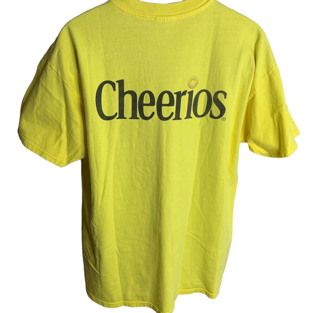 Cheerios Cereal Crewneck Snack T Shirt XL Yellow Graphic Short Sleeve Go With O